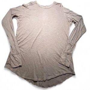 Free People Chocolate Long Sleeve Shirt Dress/Tunic, L